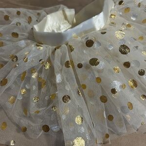 Gold Polka Dot Tulle Skirt